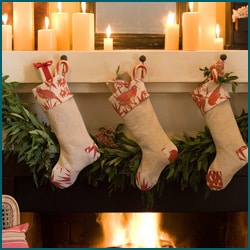 fall-stockings wrapping a gift